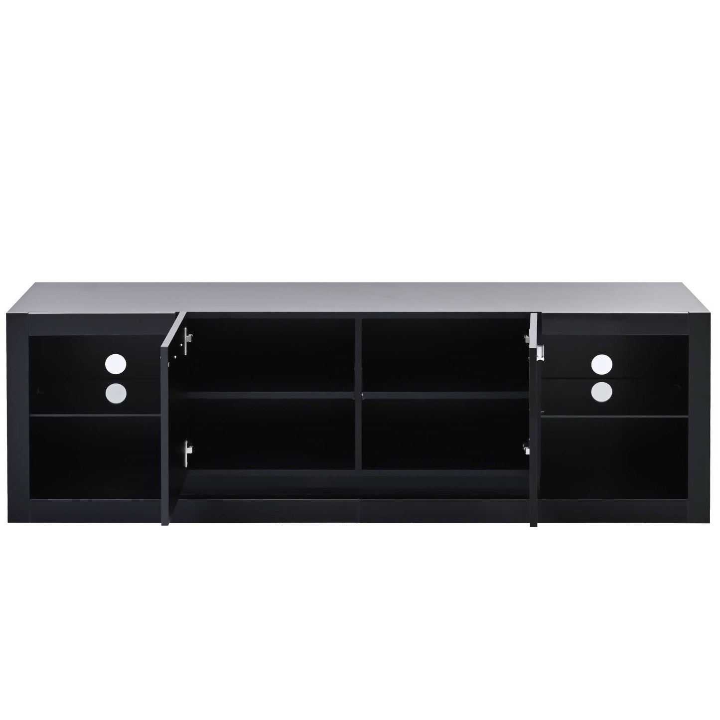 Yiekholo Modern/Contemporary Black Tv Cabinet (Accommodates TVs up to 70-in)