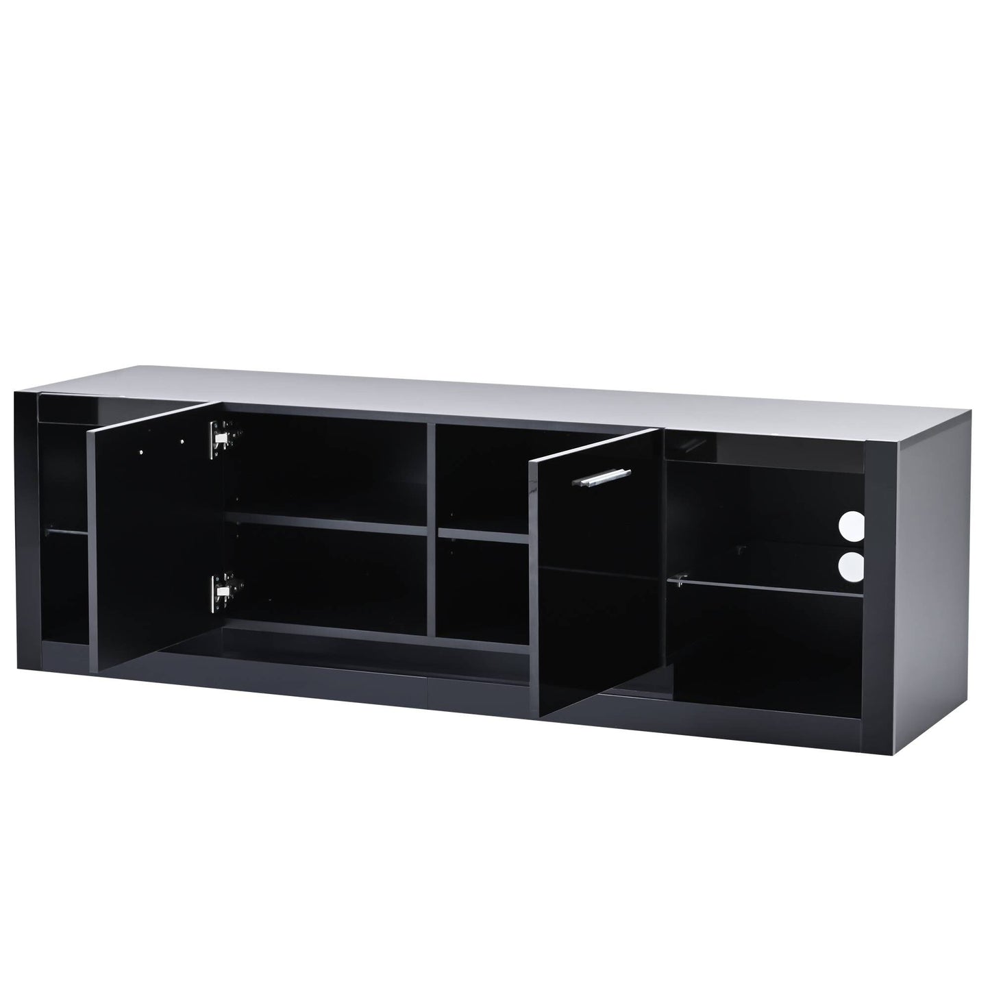 Yiekholo Modern/Contemporary Black Tv Cabinet (Accommodates TVs up to 70-in)