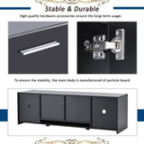 Yiekholo Modern/Contemporary Black Tv Cabinet (Accommodates TVs up to 70-in)