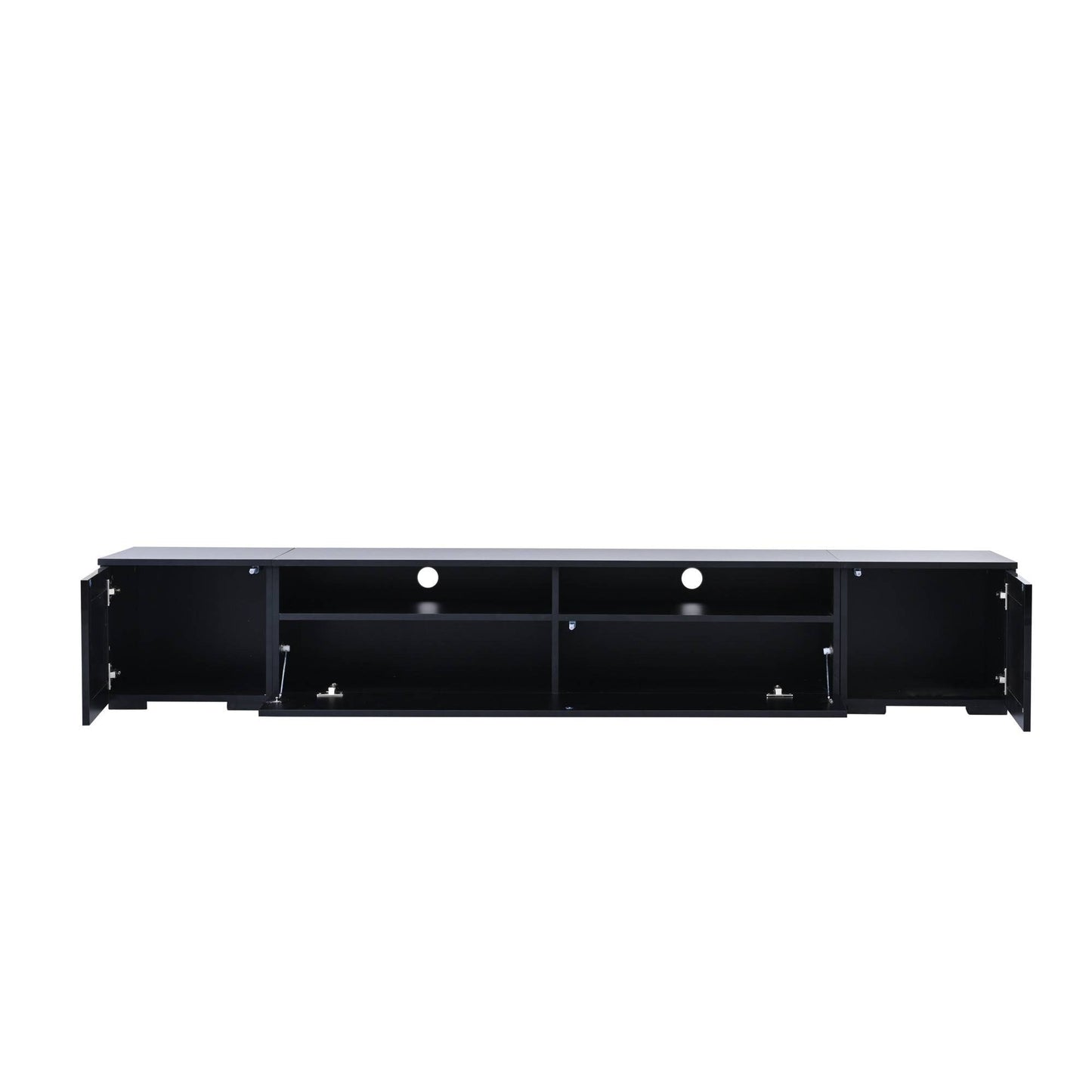 Yiekholo Modern/Contemporary Black Tv Cabinet (Accommodates TVs up to 80-in)