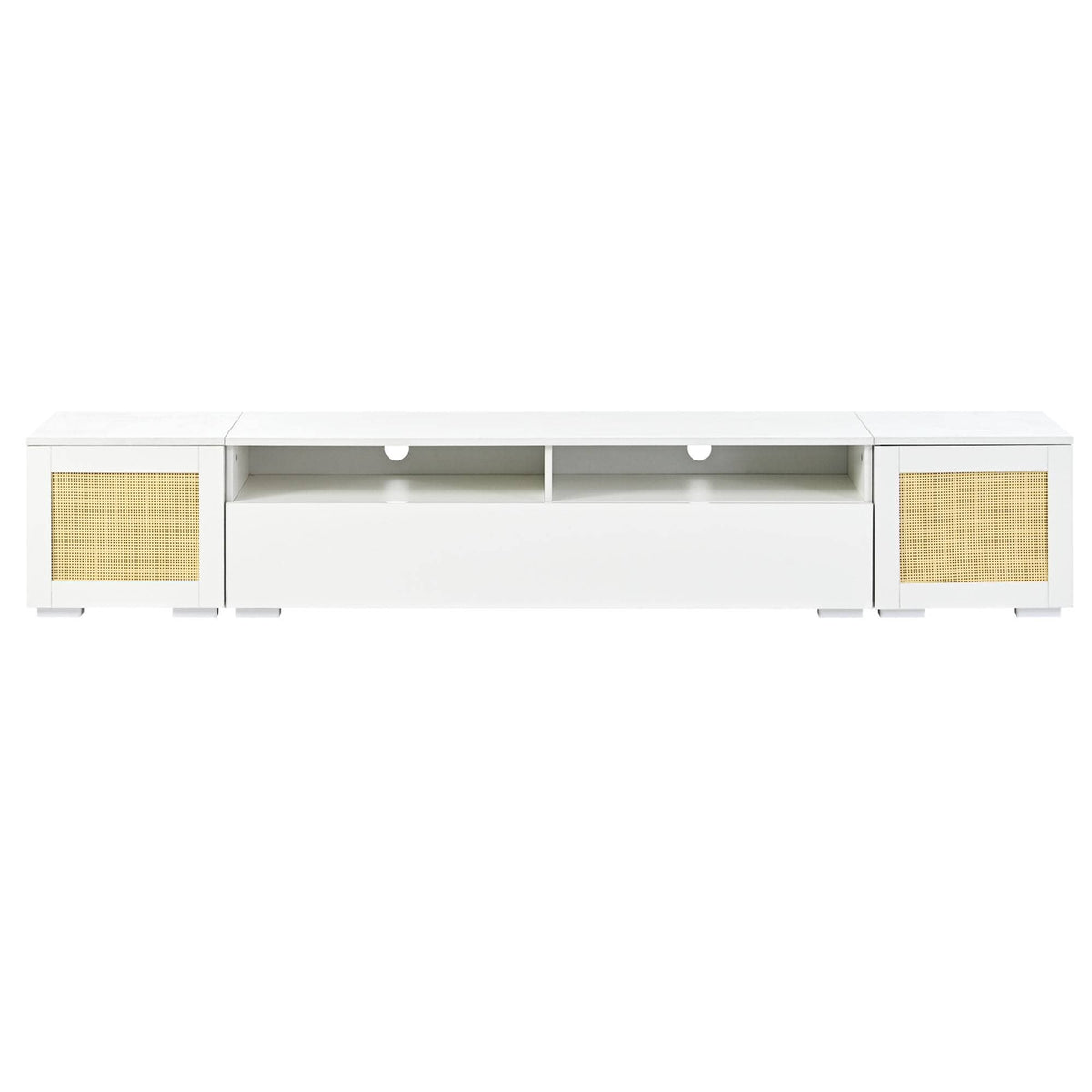 Yiekholo Modern/Contemporary White Tv Cabinet (Accommodates TVs up to 80-in)