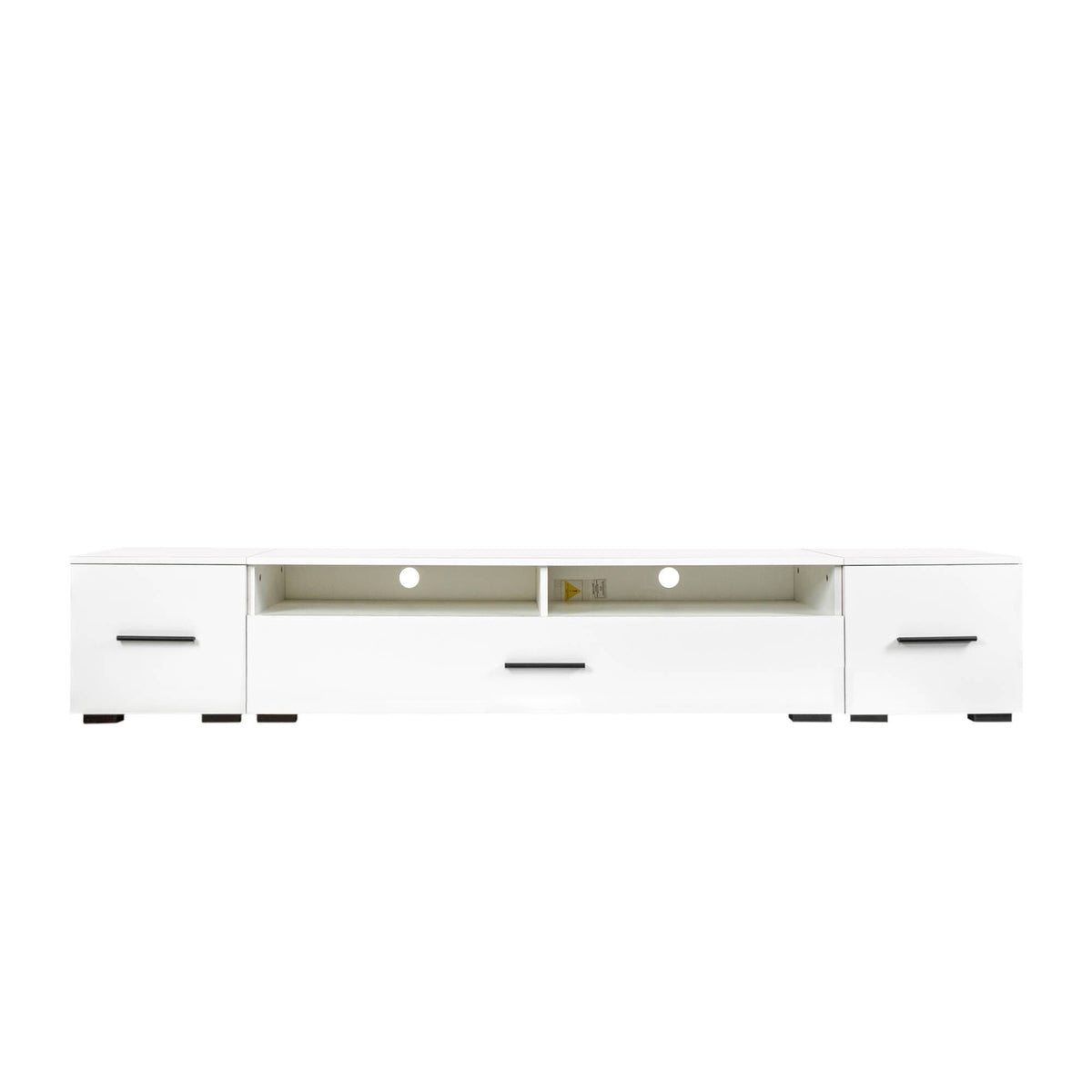 Yiekholo Modern/Contemporary White Tv Cabinet (Accommodates TVs up to 80-in)