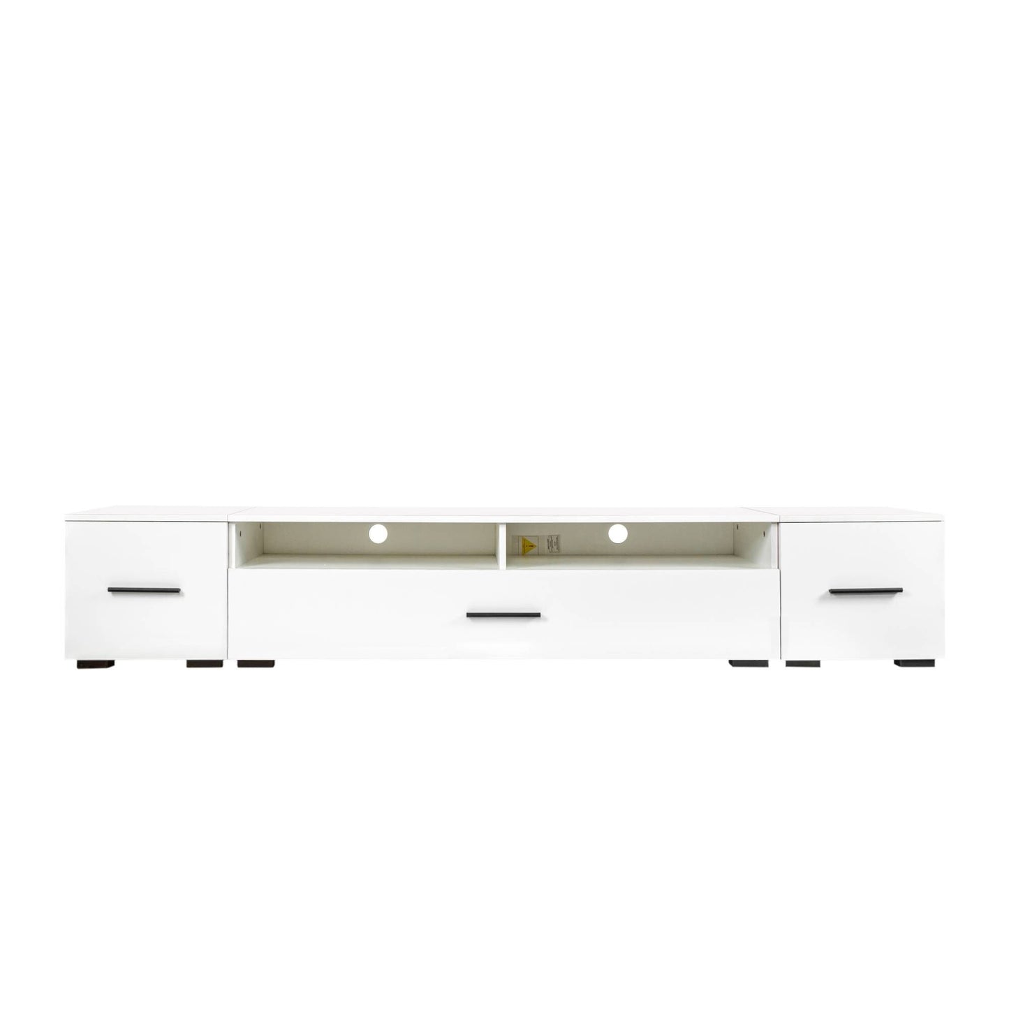 Yiekholo Modern/Contemporary White Tv Cabinet (Accommodates TVs up to 80-in)