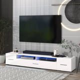 Yiekholo Modern/Contemporary White Tv Cabinet (Accommodates TVs up to 80-in)