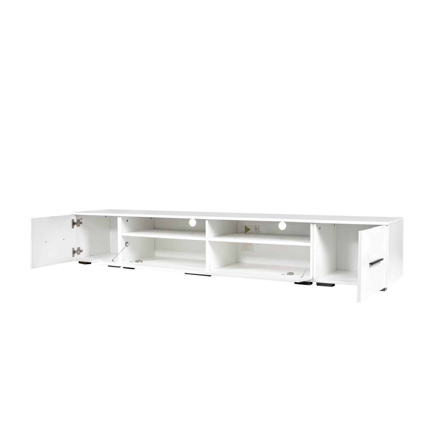 Yiekholo Modern/Contemporary White Tv Cabinet (Accommodates TVs up to 80-in)