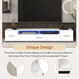 Yiekholo Modern/Contemporary White Tv Cabinet (Accommodates TVs up to 80-in)