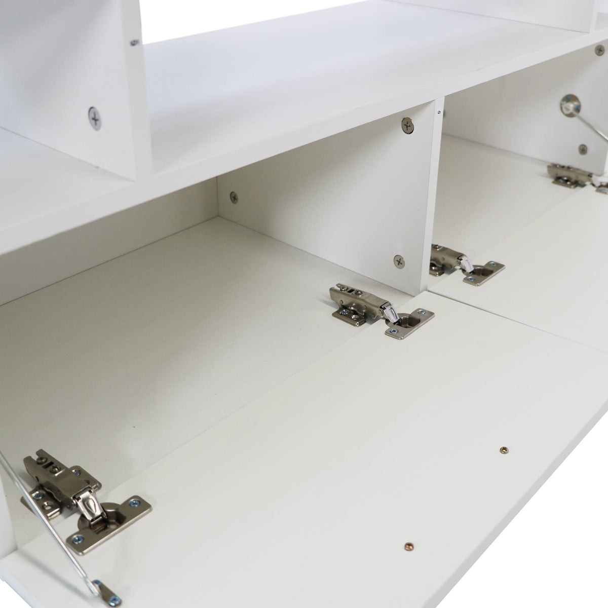 Yiekholo Modern/Contemporary White Tv Cabinet (Accommodates TVs up to 65-in)