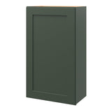 allen + roth Galway 24-in W x 36.125-in H x 12-in D Sage Wall Fully Assembled Cabinet (Flat Panel Shaker Door Style)