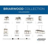 Progress Lighting Briarwood 4-Light Black Farmhouse Chandelier