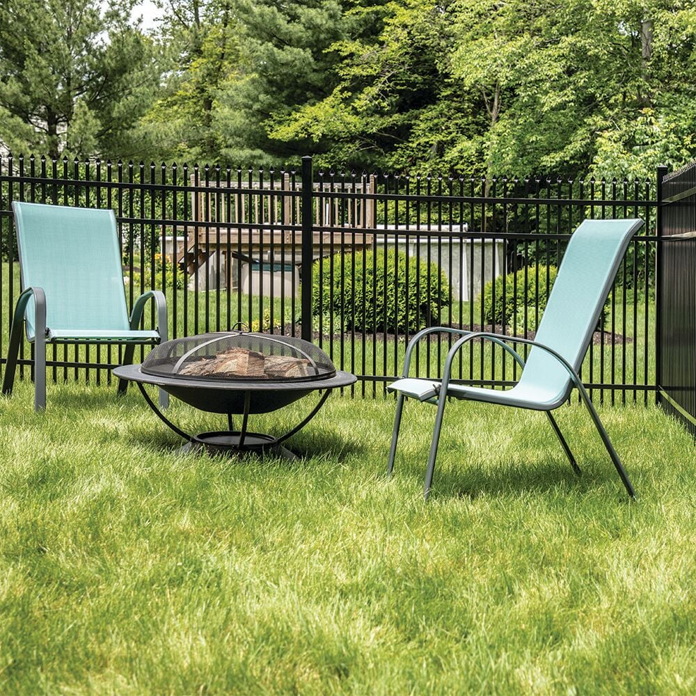 Freedom Providence 6-ft H x 2-in W Black Aluminum Spaced Picket Pressed-point Decorative Line Fence Post