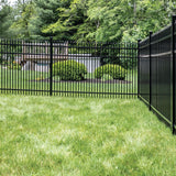 Freedom Providence 6-ft H x 2-in W Black Aluminum Spaced Picket Pressed-point Decorative Corner Fence Post