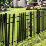 Freedom Providence 6-ft H x 2-in W Black Aluminum Spaced Picket Pressed-point Decorative Corner Fence Post