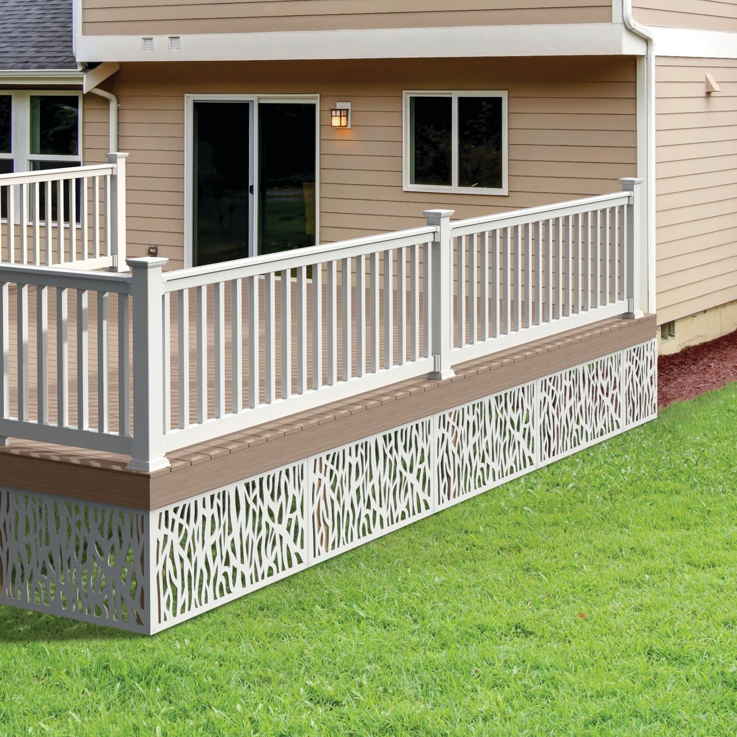 Freedom Lincoln White Vinyl Deck Rail Kit