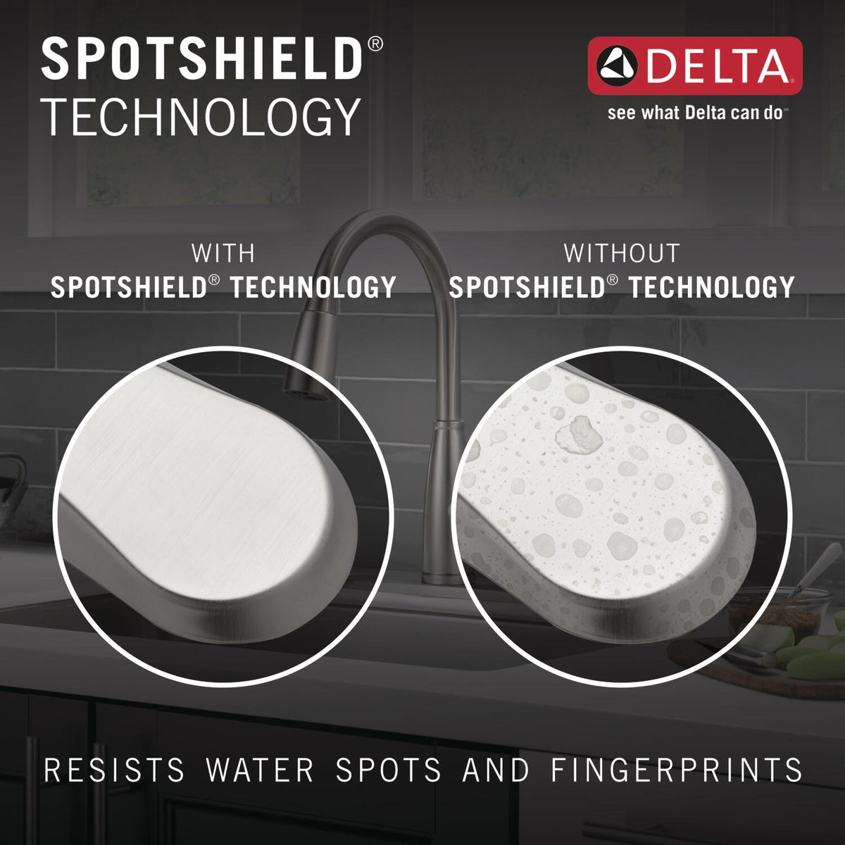 Delta Sandover SpotShield Brushed Nickel 1-Handle Bathtub and Shower Faucet with Valve, 6-in Showerhead