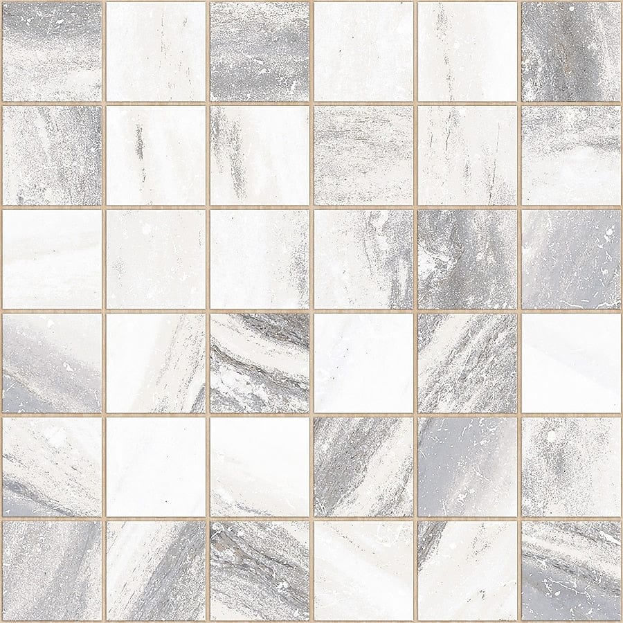 allen + roth Sovereign Stone Pearl 12-in x 12-in Glazed Porcelain Uniform Squares Marble Look Floor and Wall Tile (0.97-sq. ft/ Piece)