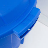 Blue Hawk 32-Gallon Blue Outdoor Recycling Bin with Lid