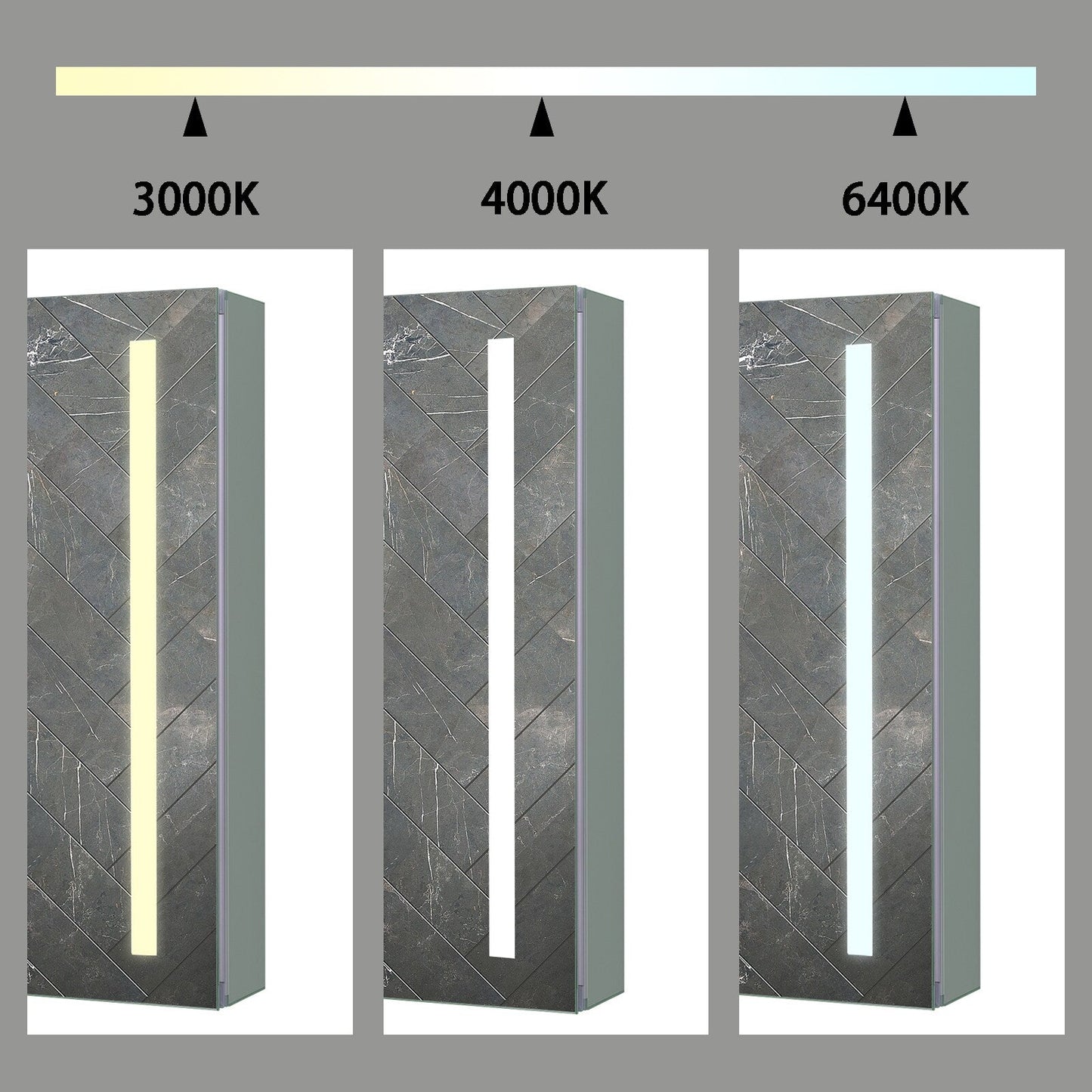 Forclover 20-in x 26-in Lighted LED Fog Free Surface/Recessed Mount Silver Mirrored Medicine Cabinet with Outlet