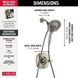 Delta Nura Stainless 1-Handle In2ition Shower Faucet with Valve, 6.5-in Round Head
