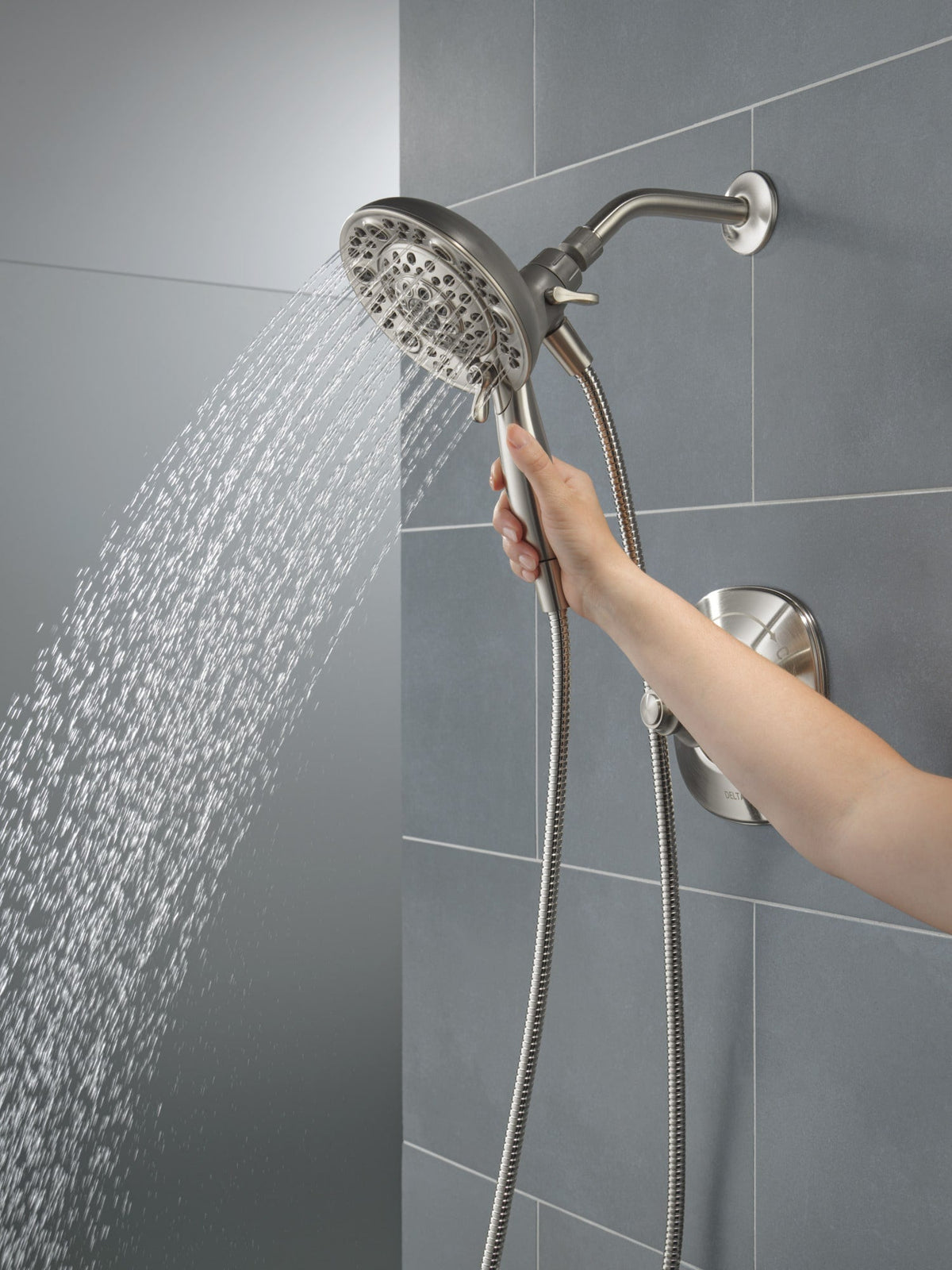 Delta Nura Stainless 1-Handle In2ition Shower Faucet with Valve, 6.5-in Round Head