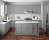 RELIABILT Overlake 15-in W x 34.5-in H x 24-in D Gray 1-Drawer Base Ready To Assemble Plywood Cabinet (Recessed Panel Shaker Door Style)