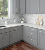 RELIABILT Overlake 15-in W x 34.5-in H x 24-in D Gray 1-Drawer Base Ready To Assemble Plywood Cabinet (Recessed Panel Shaker Door Style)
