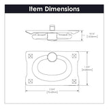 Hickory Hardware Old Mission 1-1/8-in Center to Center Black Mist Antique Rectangular Ring Drawer Pull