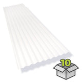 SUN 'N RAIN by Palram 2.2-ft x 6-ft Corrugated White PVC Roof Panels, 10-Pack