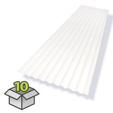 SUN 'N RAIN by Palram 2.2-ft x 6-ft Corrugated White PVC Roof Panels, 10-Pack