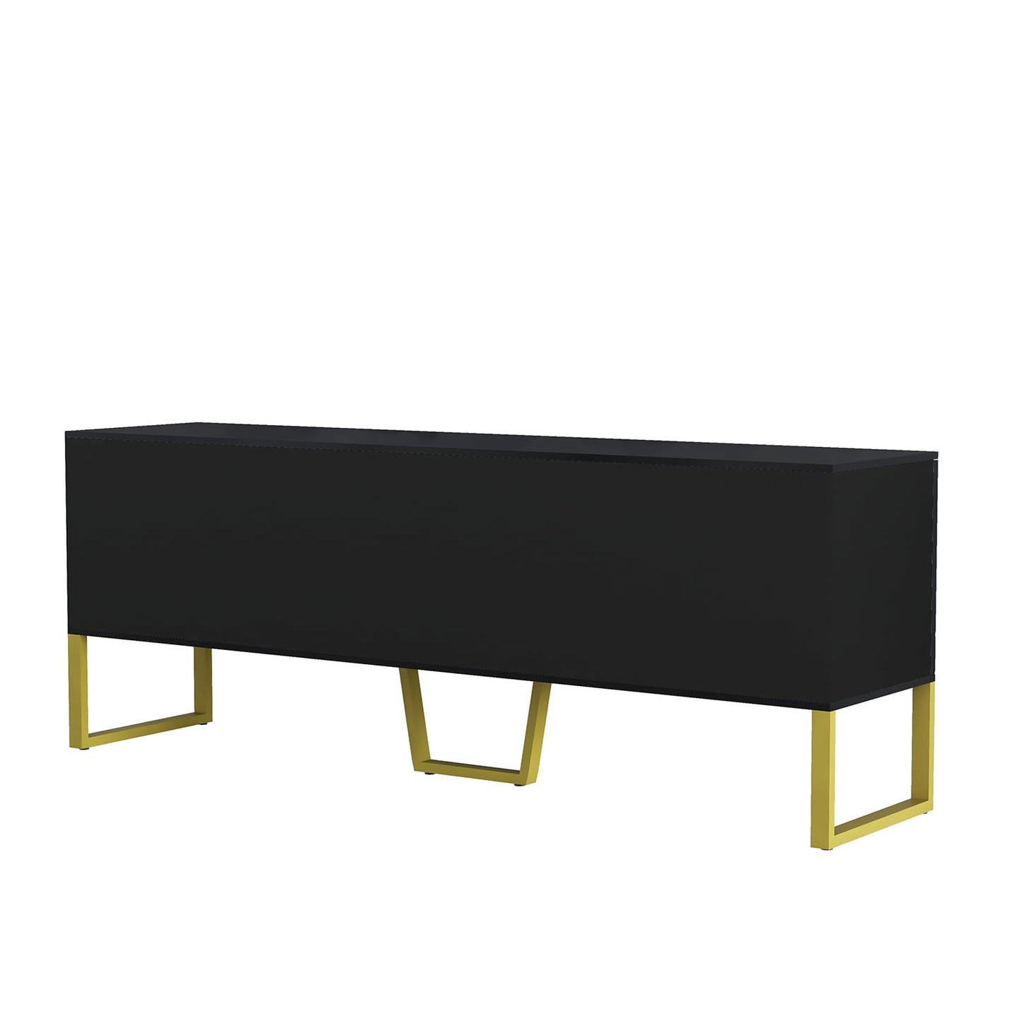 GZMR TV Cabinet with Drawers and Cabinets Modern/Contemporary Black Tv Cabinet (Accommodates TVs up to 70-in)