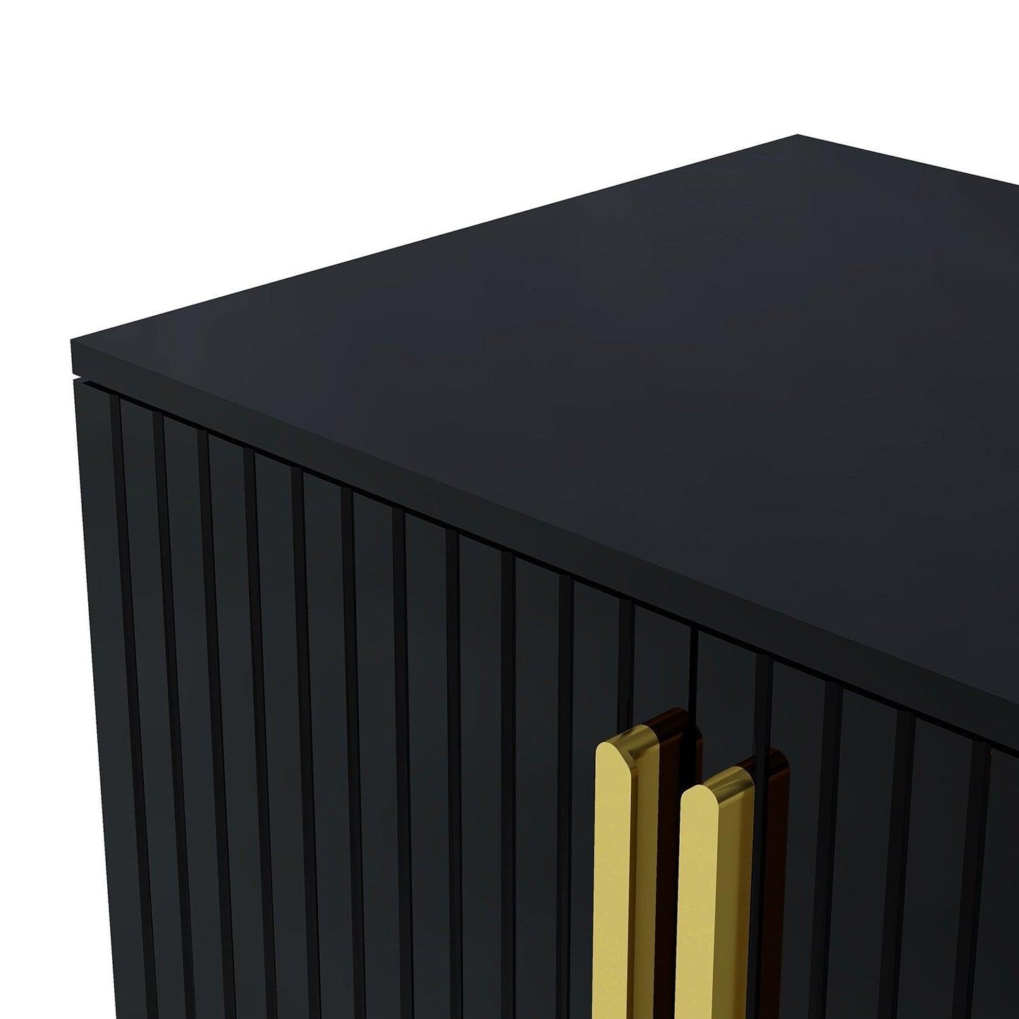 GZMR TV Cabinet with Drawers and Cabinets Modern/Contemporary Black Tv Cabinet (Accommodates TVs up to 70-in)