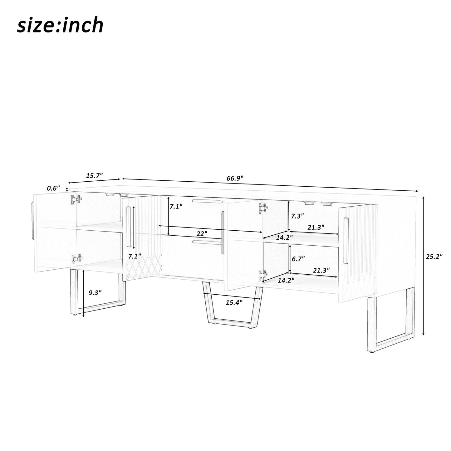 GZMR TV Cabinet with Drawers and Cabinets Modern/Contemporary Black Tv Cabinet (Accommodates TVs up to 70-in)