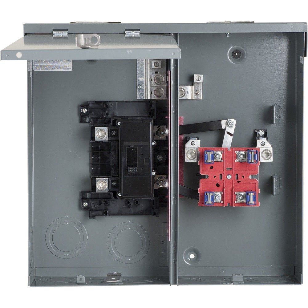 Square D QO CQRA200 200-Amp 0-space load center - interior view