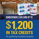 Johns Manville R-30 Unfaced Fiberglass Roll Insulation, 31.25-sq ft (15-in W x 25-ft L) – B390