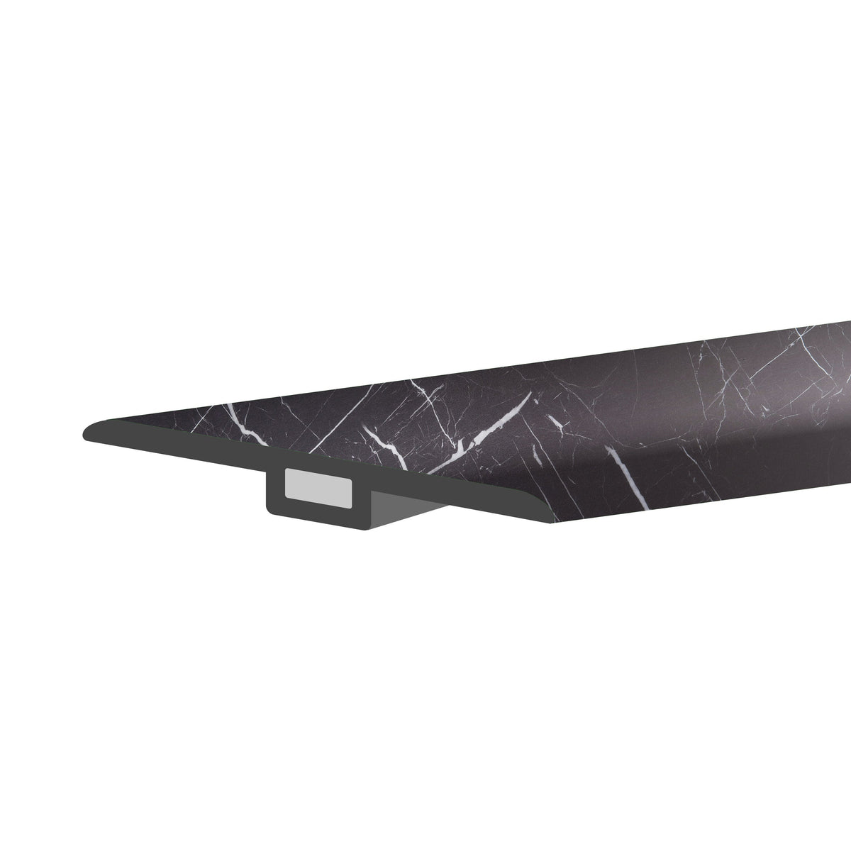Lucida USA TerraCore T-moulding Nero Marquina 0.27-in T x 1.75-in W x 48-in L Vinyl T-moulding