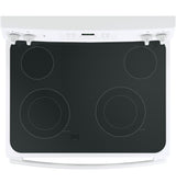 GE 30-in Smooth Surface 4 Elements 5.3-cu ft Self-Cleaning Freestanding Electric Range (White)