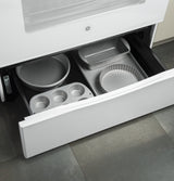 GE 30-in Smooth Surface 4 Elements 5.3-cu ft Self-Cleaning Freestanding Electric Range (White)
