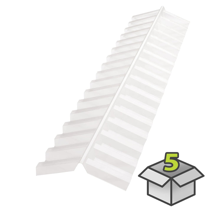 SUNTUF Suntuf 5-Pack 12-in x 50-in Polycarbonate Roof Panel Ridge Caps, Clear