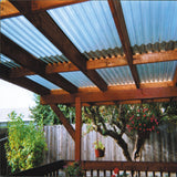 SUN 'N RAIN PALRAM 2.2-ft x 6-ft Corrugated Translucent Blue PVC Roof Panel, 10-Pack