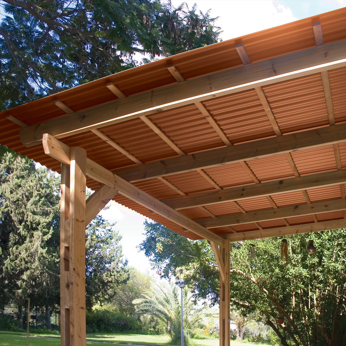 SUNTOP 5-Pack 12-in x 50-in Polycarbonate Roof Panel Ridge Caps, Red Brick