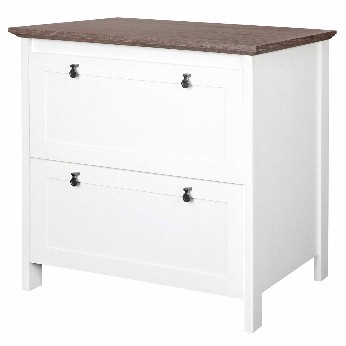 Saint Birch Finley White, Drift Wood Office Cabinet