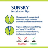 SUNSKY 2-ft x 6-ft Corrugated White Polycarbonate Roof Panel, 5-Pack