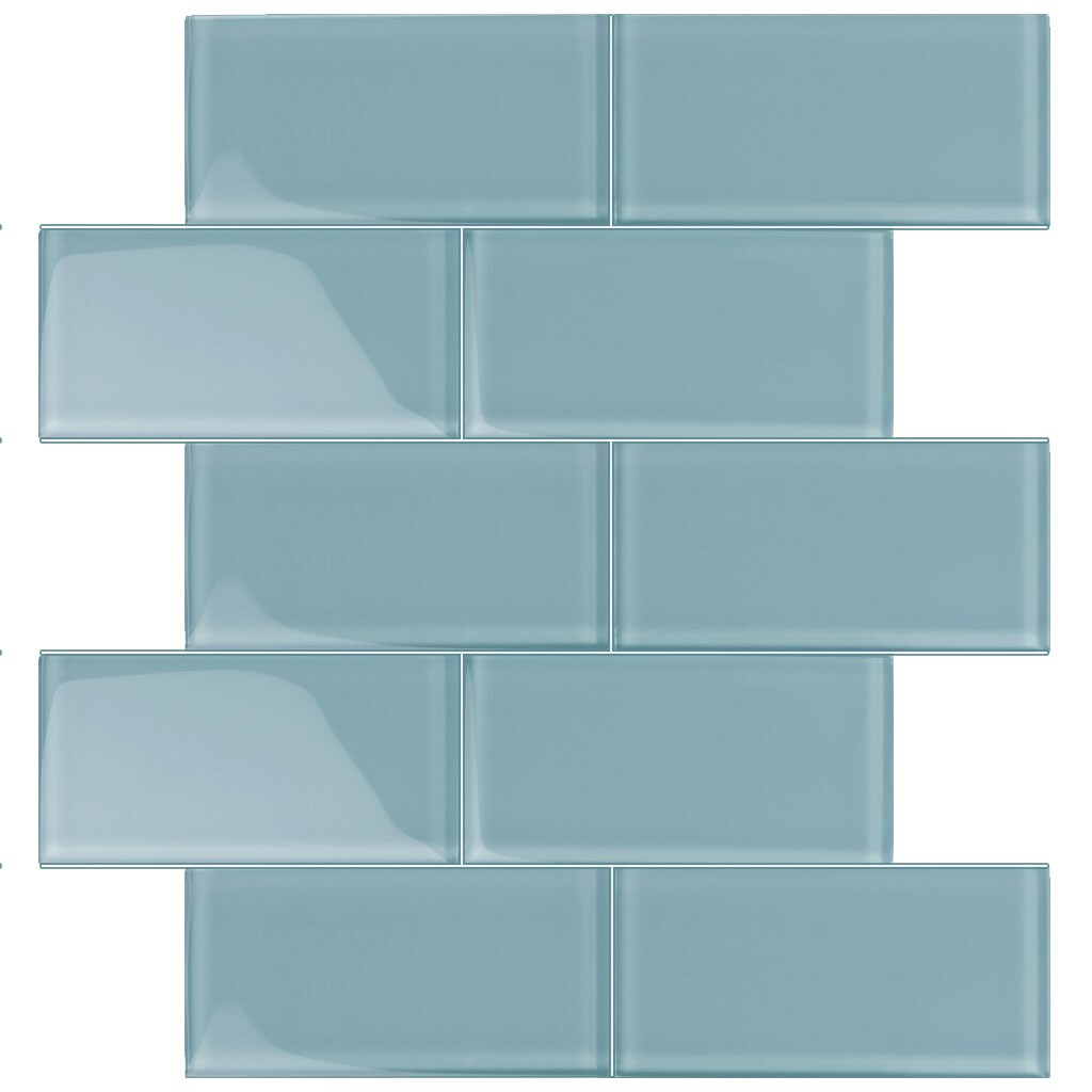 Apollo Tile (Sample) Wall Tile Stone Gray 3-in x 6-in Matte Glass Brick Subway Wall Tile
