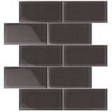Apollo Tile (Sample) Wall Tile Dark Gray 3-in x 6-in Matte Glass Subway Wall Tile