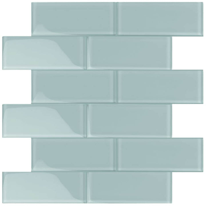 Apollo Tile Colorway Cadet Blue 3-in x 12-in Glossy Glass Brick Subway Wall Tile (5-sq. ft/ Carton)