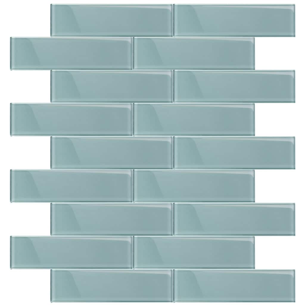 Apollo Tile (Sample) Wall Tile Stone Gray 3-in x 12-in Glossy Glass Brick Subway Wall Tile