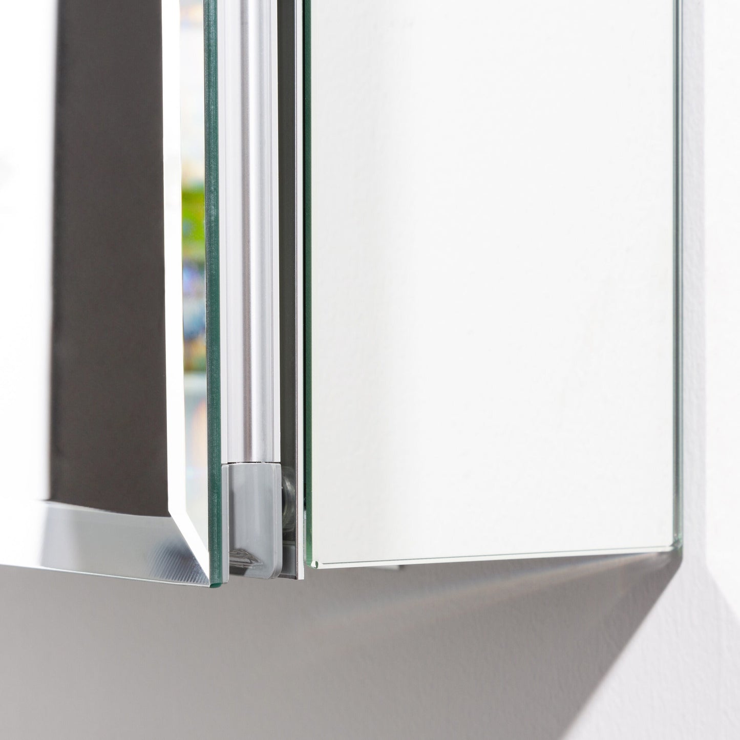 Forclover 20-in x 26-in Surface/Recessed Mount Silver Mirrored Soft Close Medicine Cabinet