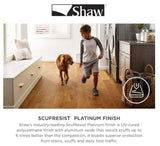 Shaw Hickory Sepia hardwood flooring — carton and plank detail
