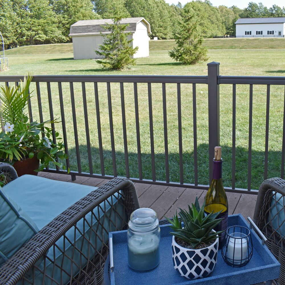 Freedom 2.5-in x 2.5-in x 4-ft Matte Bronze Aluminum Deck Post