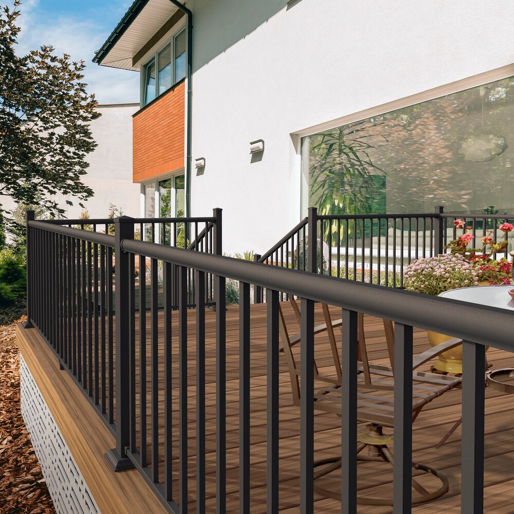 Freedom VersaRail Winchester 6-ft x 36-in Matte Bronze Aluminum Deck Stair Rail Kit