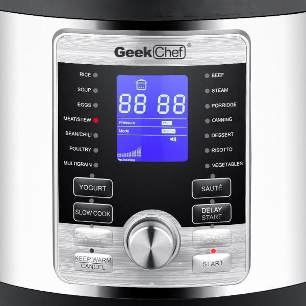 6 Qt. Stainless Steel 17-in-1 Multi-Use Electric Pressure Cooker with Stainless Steel Inner Pot